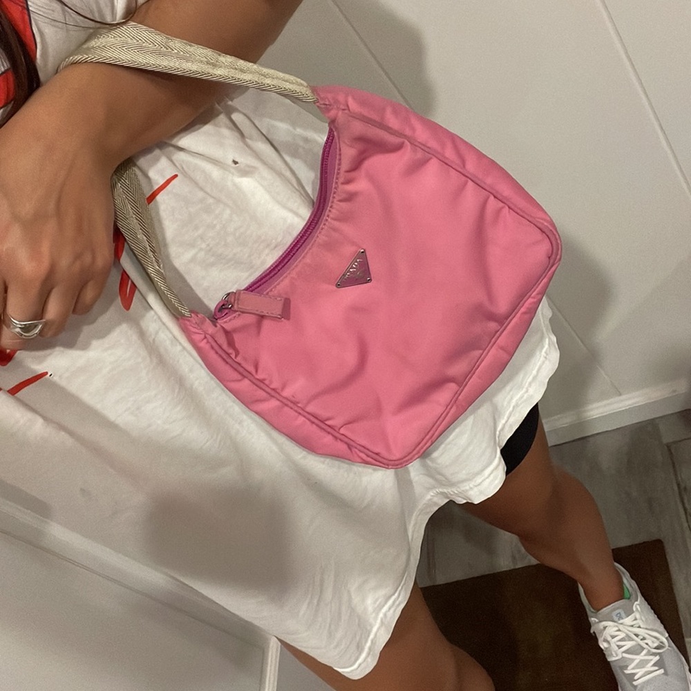 Vintage Y2K Prada Nylon Tessuto Mini Hobo - PINK! - Picture 15 of 16